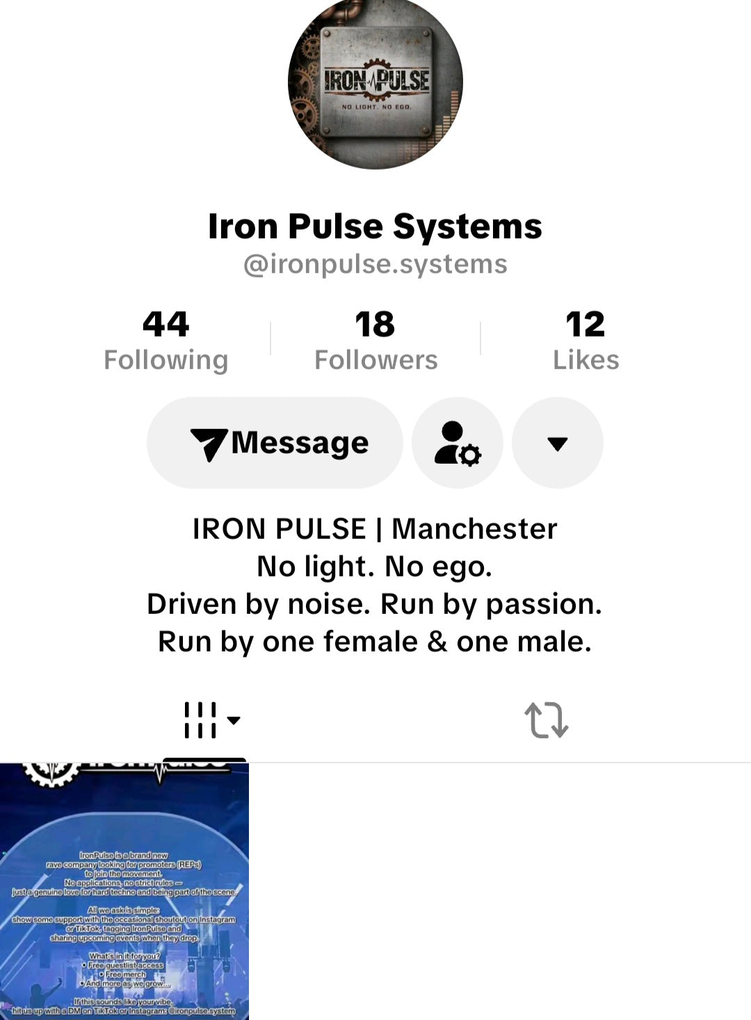 IRON PULSE TRANSMISSIONS NOW LIVE ON TIKTOK ⚙️